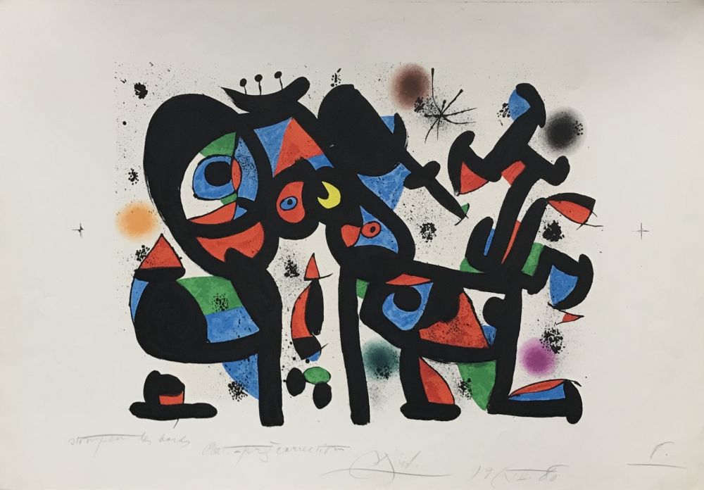 Lithographie Miró - Magie Blanche I