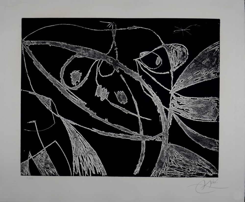 Stich Miró - Mallorca - Negro y blanco IX, 1973 - Hand-signed