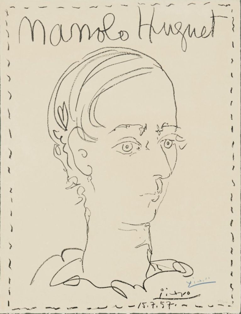 Lithographie Picasso - Manolo Huguet
