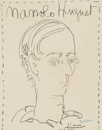 Lithographie Picasso - Manolo Huguet