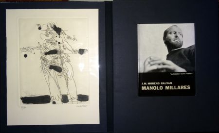 Illustriertes Buch Millares - Manolo Millares - Colección Nueva orbita - Incluye un aguafuerte - Firmado y numerado