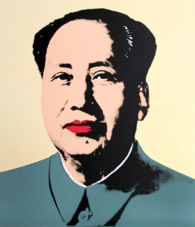 Siebdruck Warhol (After) - Mao - Yellow