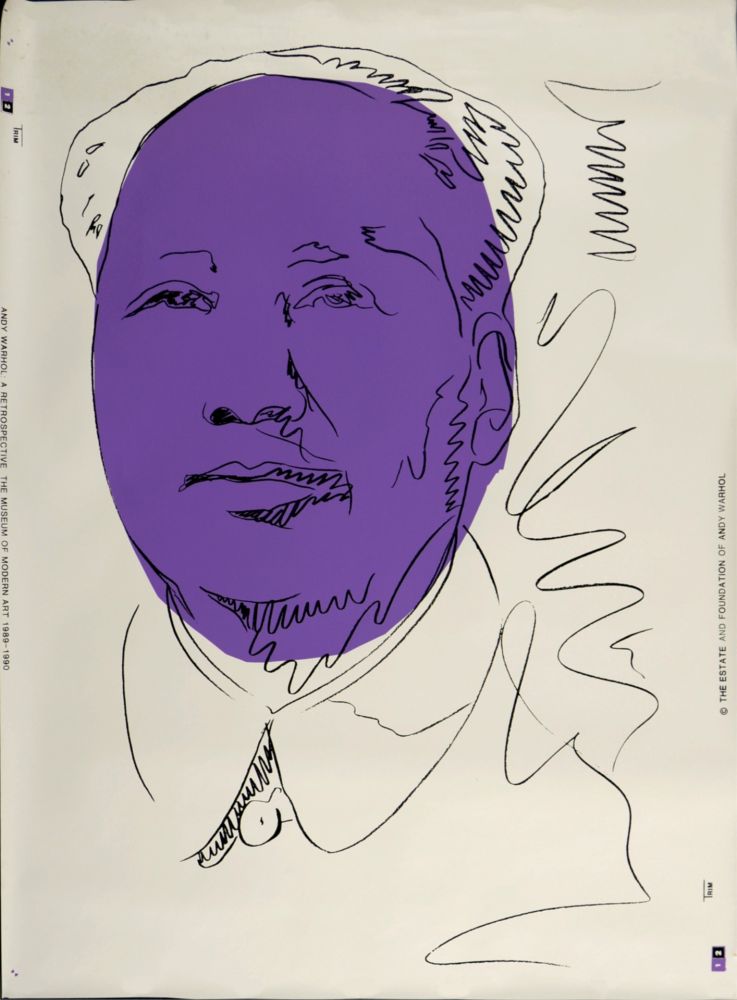 Siebdruck Warhol - Mao, 1989 - Very large!