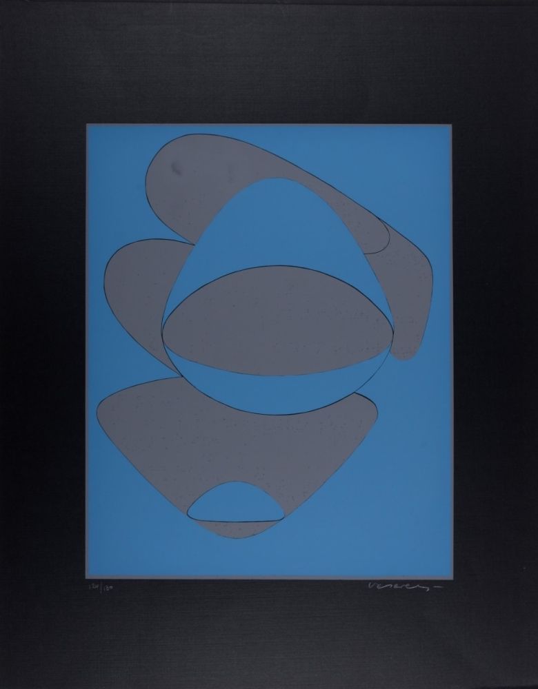 Siebdruck Vasarely - Mar Caribe