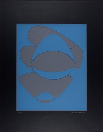 Siebdruck Vasarely - Mar Caribe