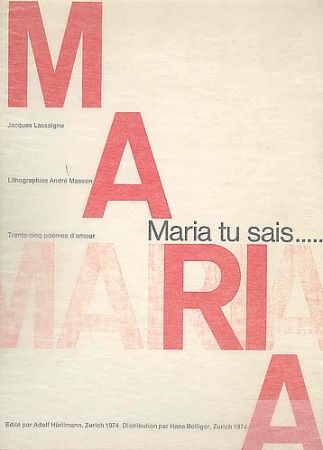 Illustriertes Buch Masson - Maria, tu sais