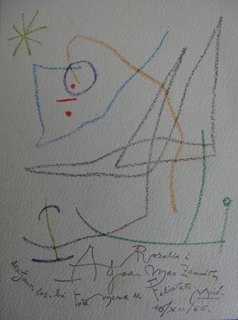 Lithographie Miró - Mariage