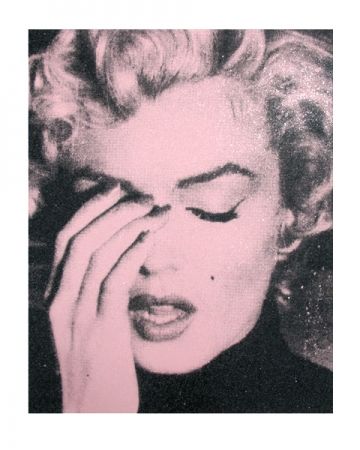 Siebdruck Young - Marilyn Crying, Powder Pink