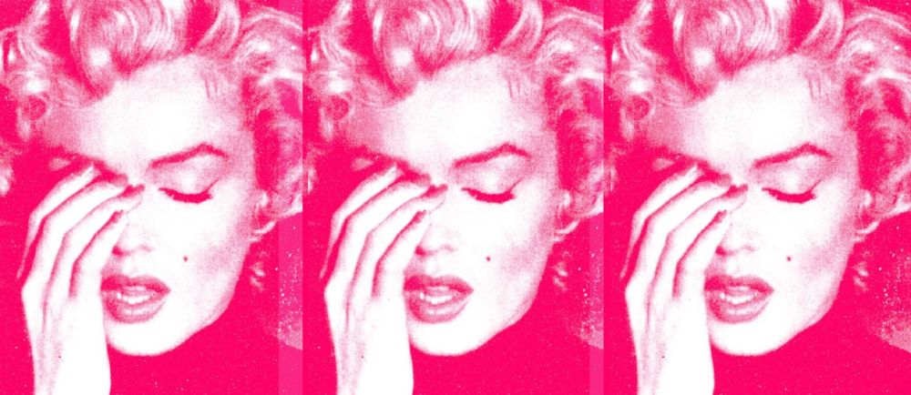 Siebdruck Young - Marilyn Crying Triptych