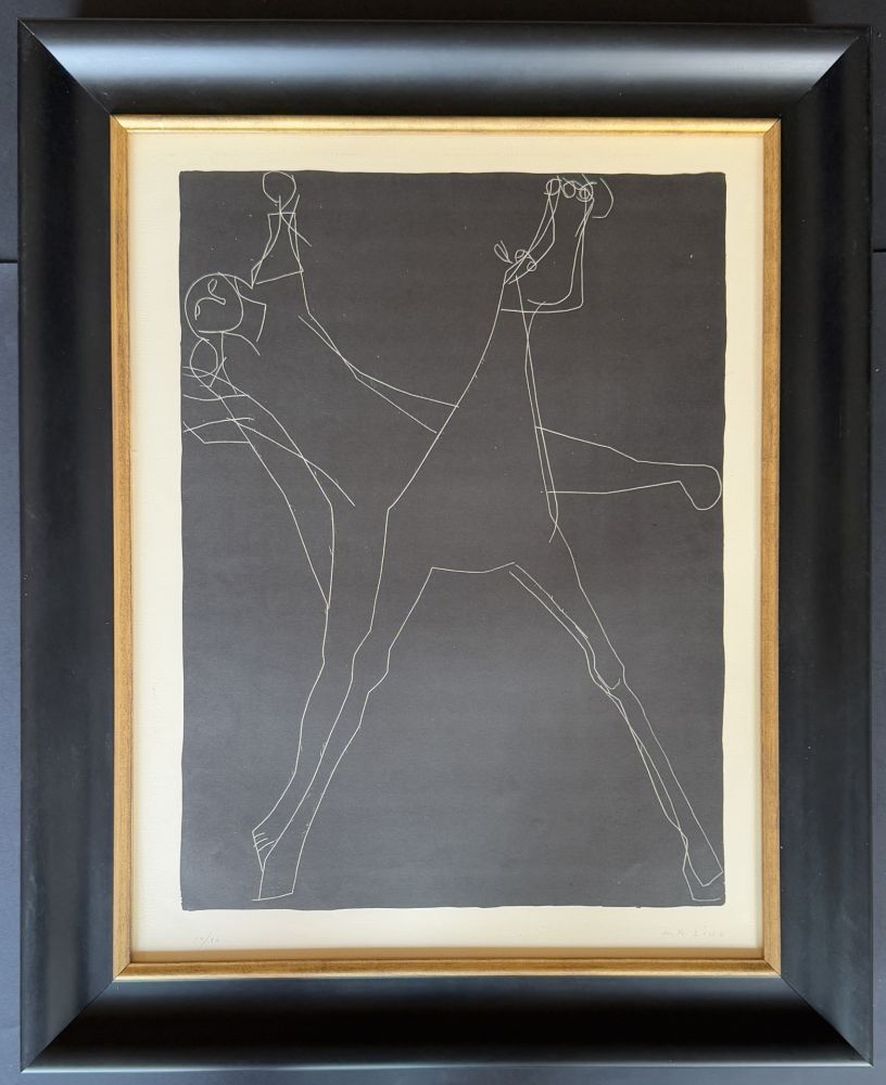 Lithographie Marini - Marino Marini (1901 – 1980) - Giochi a cavallo - lithograph on paper - 1953