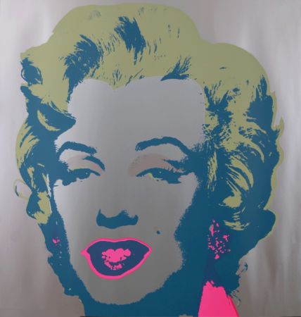 Siebdruck Warhol - Marylin (#A), c. 1980 - Very large silkscreen enhanced with silver ink