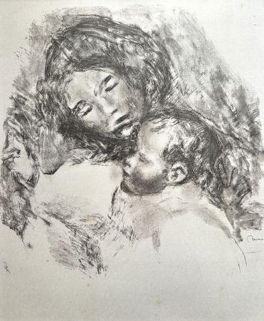 Lithographie Renoir - Maternité