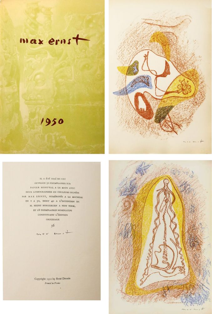 Illustriertes Buch Ernst - MAX ERNST. Par Joe Bousquet, Michel Tapié. Galerie René Drouin 1950