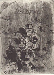 Radierung Chagall - Maxime Teliatnikov, Savetier