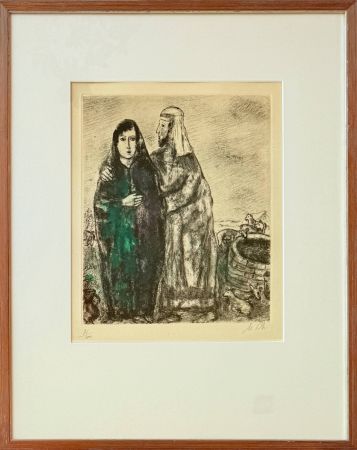 Radierung Chagall - Meeting of Jacob and Rachel at the well