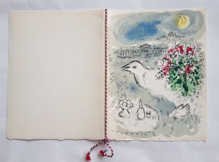 Lithographie Chagall - Menu du Diner du 5 Janvier 1978
