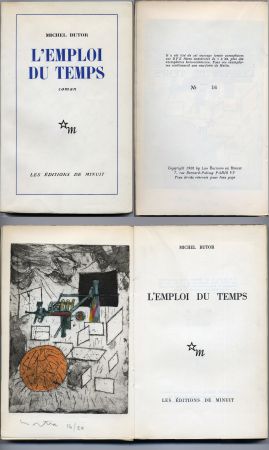 Illustriertes Buch Matta - Michel Butor. L'EMPLOI DU TEMPS (1 des 40 avec l'eau-forte rehaussée de Matta) 1956.