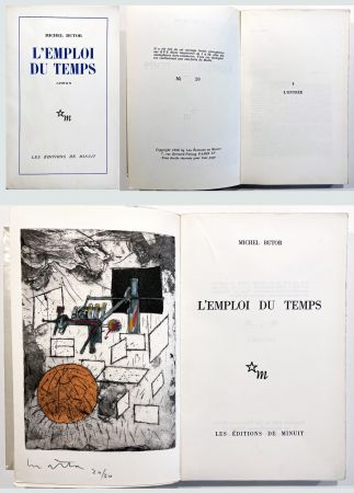 Illustriertes Buch Matta - Michel Butor. L'EMPLOI DU TEMPS (1 des 40 avec l'eau-forte rehaussée de Matta) 1956