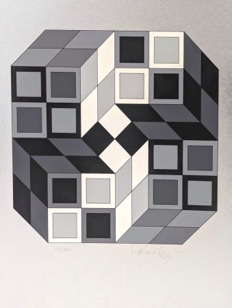 Siebdruck Vasarely - Microcosmos