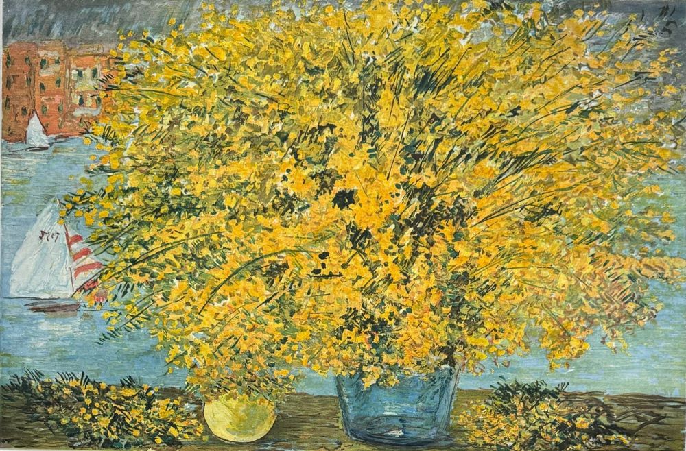 Radierung Cascella - Mimose a Portofino