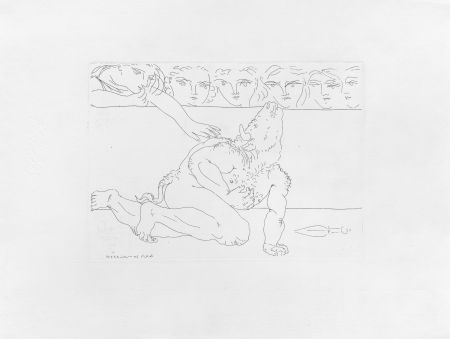 Stich Picasso - Minotaure mourant et jeune fille pitoyable