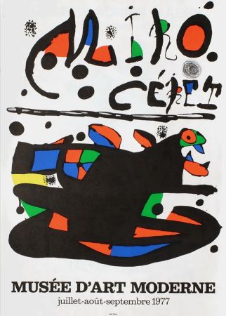 Plakat Miró - MIRO - CÉRET. Musée d'Art Moderne 1977. Affiche originale.