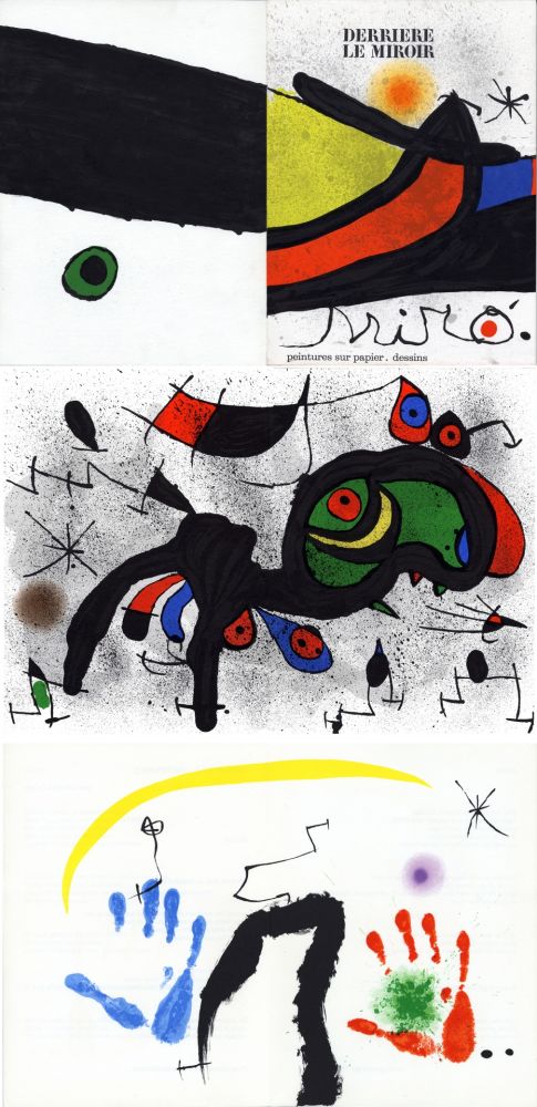 Illustriertes Buch Miró - MIRO. PEINTURES SUR PAPIER, DESSINS. DERRIÈRE LE MIROIR N°193-194. Novembre 1971.