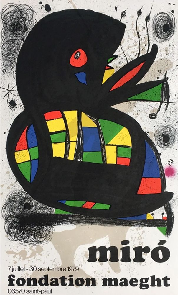 Plakat Miró - MIRO À LA FONDATION MAEGHT. Exposition de l'été 1979.