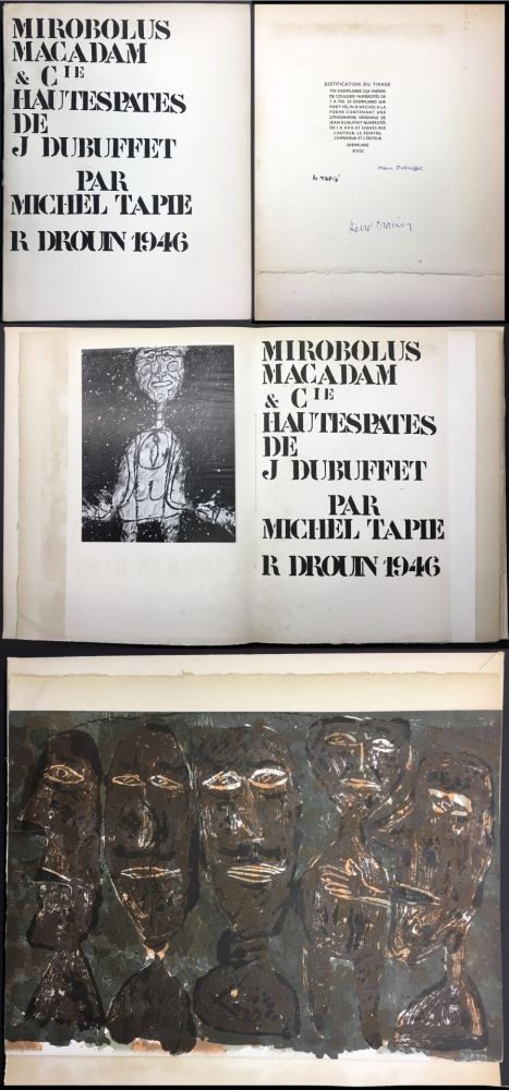 Illustriertes Buch Dubuffet - MIROBOLUS, MACADAM & Cie, HAUTESPATES DE J.D. (1946)