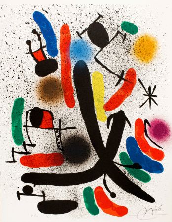 Lithographie Miró -  Miró lithographe I (Maeght 855)