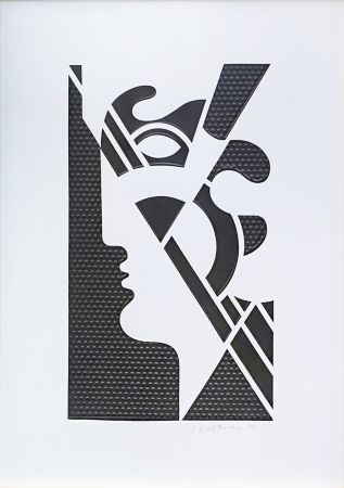 Siebdruck Lichtenstein - Modern Head #5