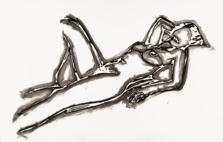 Siebdruck Wesselmann - Monica Lying Down One Arm