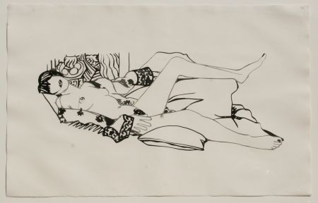 Radierung Und Aquatinta Wesselmann - Monica Nude with Matisse