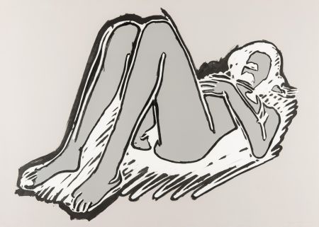 Lithographie Wesselmann - Monica Reclining on Back, Knees Up