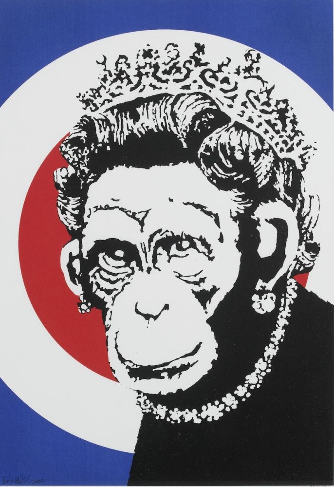 Siebdruck Banksy - Monkey Queen