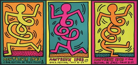 Siebdruck Haring - Montreux Jazz Festival (3 Silkscreen Posters)