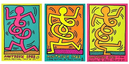 Siebdruck Haring - Montreux Jazz Festival: Three Prints