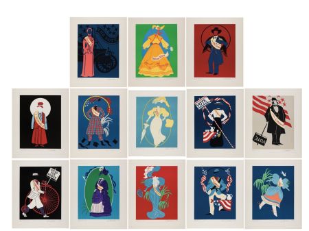 Siebdruck Indiana - Mother of us all, 1977 (Complet set of 13 screen-prints)