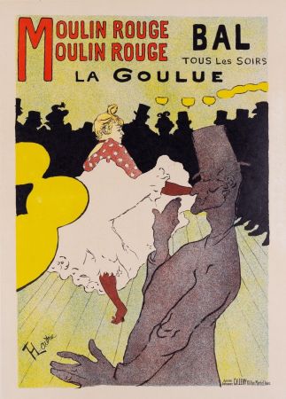 Lithographie Toulouse-Lautrec - Moulin Rouge - La Goulue