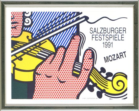 Lithographie Lichtenstein - Mozart - Salzburg