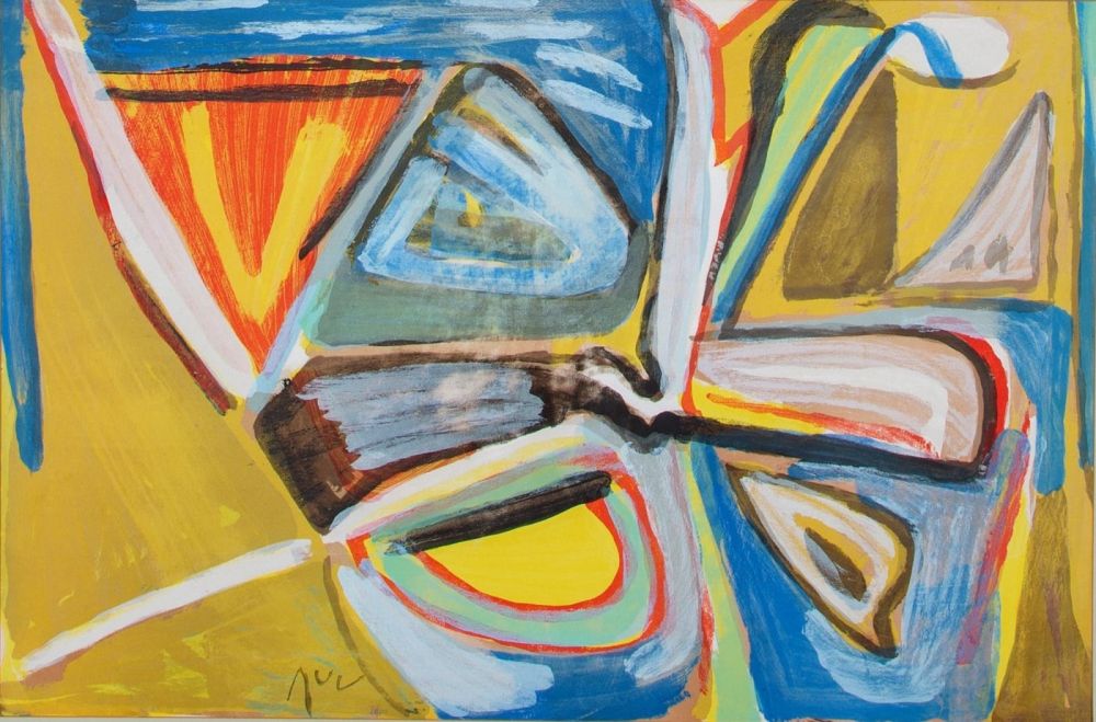 Lithographie Van Velde - MP 386 - Le bonheur de Matisse