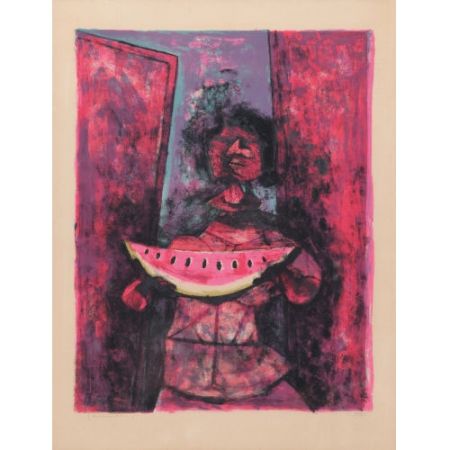Lithographie Tamayo - Mujer con sandia