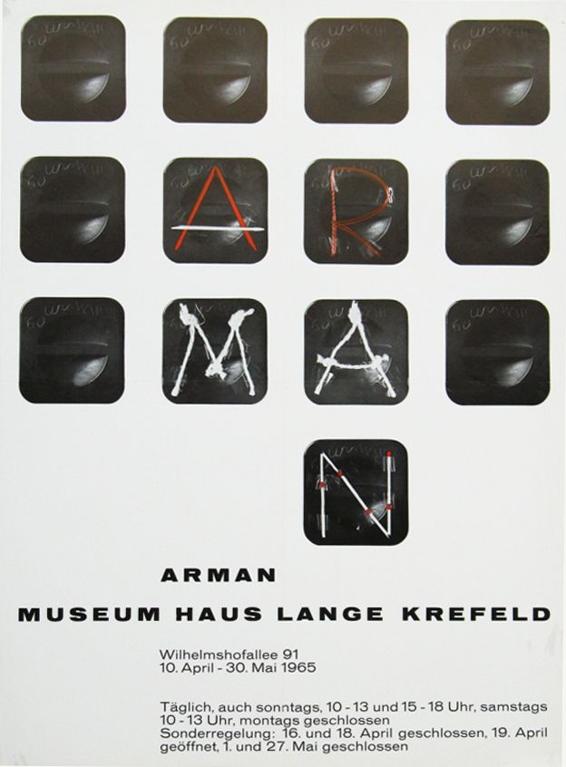 Plakat Arman - '' Museum Haus Lange ''  Krefeld