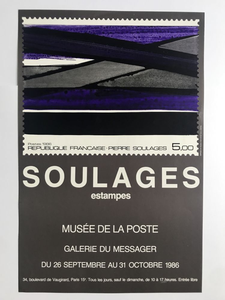 Plakat Soulages - Musée de la Poste