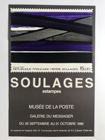 Plakat Soulages - Musée de la Poste