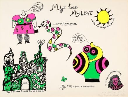 Siebdruck De Saint Phalle - My love,my love