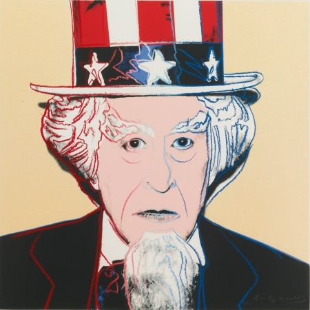 Siebdruck Warhol - MYTHS: UNCLE SAM FS II.259