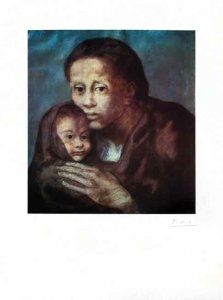Lithographie Picasso - Mère et enfant Au Fichu