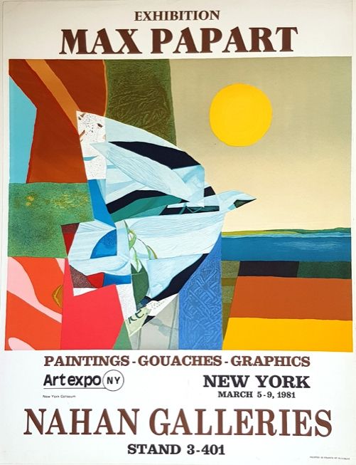 Lithographie Papart - Nathan Galleries Exhibition  New york 1981