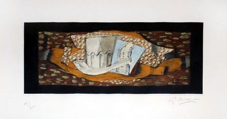 Radierung Und Aquatinta Braque - Nature Morte à la Pipe (Still Life with Pipe), 1959